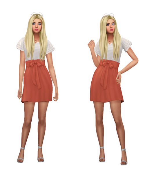 thekims4: TS3 to TS4 Conversion Outfits Lookbook Default Skin @magicbats / Hair @simmister / Eyelash