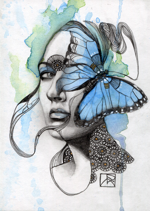 Animal Spirits: Butterfly
Pencil and watercolor on illustration board
5" x 7" inches
2013
Transformation
Renewal
Rebirth
Lightness of being
Elevation from earthly matters
The world of the soul and the mind
© Patricia Ariel
ORIGINAL AVAILABLE HERE