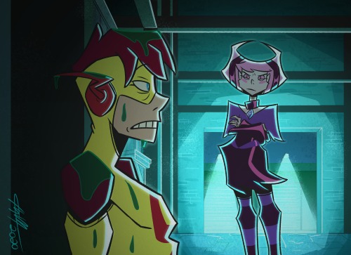 thespacehatter:Its redraw of the redraw time! From Teen Titans episode: “Lightspeed”I did this same 