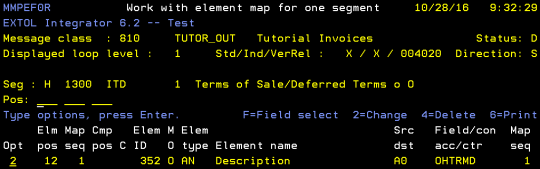 cleo extol integrator work with element map for one segment constant