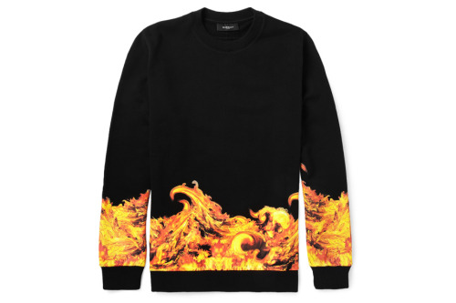 GIVENCHY FLAME-PRINT COTTON SWEATSHIRT