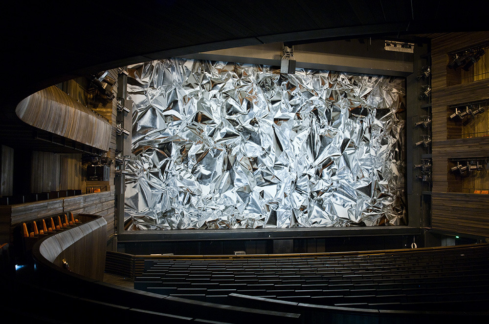 likeafieldmouse:  Pae White - Metafoil (2011) - Curtain design for the Oslo Opera