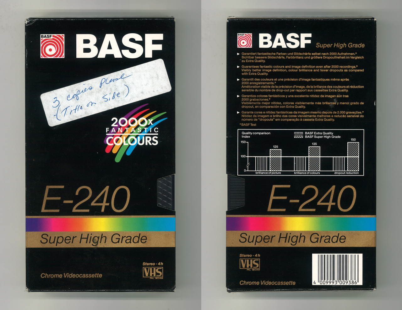 Videocassette S VHS 240 