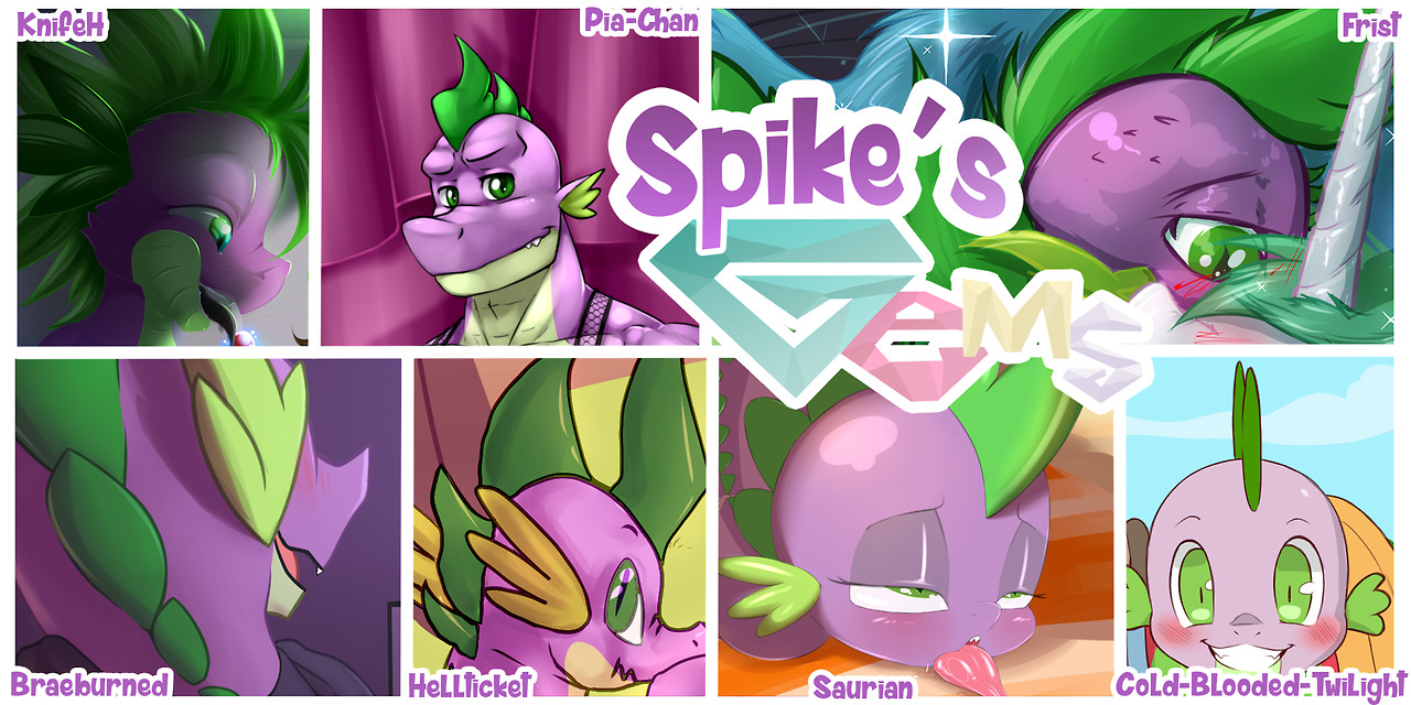   Spike’s Gems is a parody portfolio featuring our favorite dragon Spike in various
