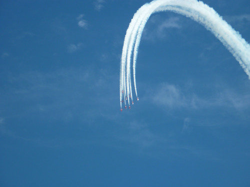 The Red Arrows were spectacular at the Swansea Air Show this afternoon