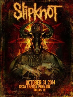 Slipknot poster from the Dallas Halloween