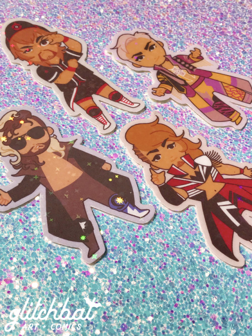 glitchbatart:I put my NJPW stickers up on etsy – just click the link at the top of this post! 