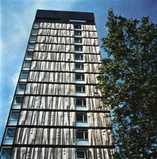 modernism-in-metroland:Concrete Cladding Panels, City Road, Islington1967William Mitchell Modernism 