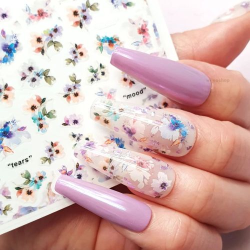 New Spring flower nail stickers now available on the site! #flowernails #springnails #stickers #nai