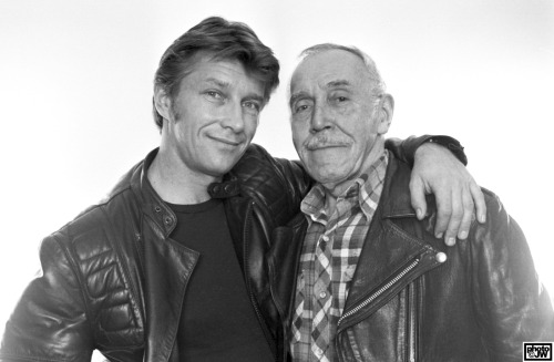jim-wigler:  Tom of Finland & “Dirty” Durk Dehner, Co-founder and Director of the Tom of Finland Foundation and owner of the Tom of Finland Company.In 1982, Tom of Finland and Durk visited the Drummer magazine offices. I was fortunate enough to