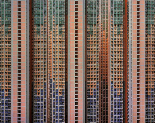 theatlanticcities:  “At some point, I just began folding the prints, folding way the sky, folding away the sides, until I basically had an image that looked like a supermarket bar code. I somehow had the feeling this was the right way of doing it,