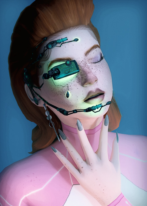 @simchronized‘s Lookbook Challenge: FuturisticFuture? I hardly know her.Outfit 1: hair // face acc /
