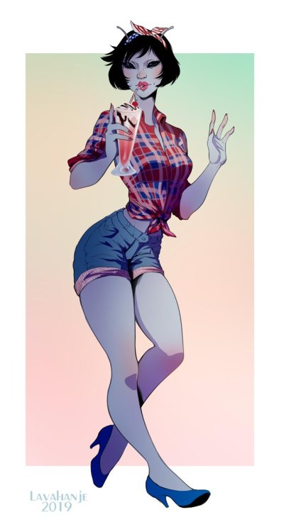 Commission work of a cute lil grey alien! (Check out and follow My Twitter page my newest content is