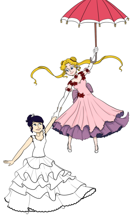 papayapart:DEAD WIP:Magical Girls in Ball Dresses :)