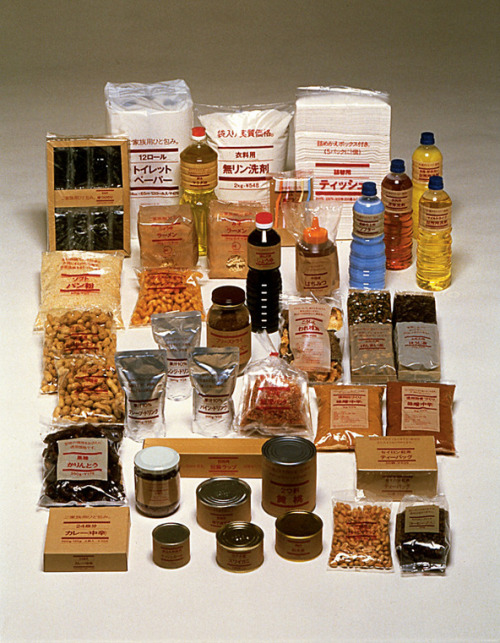 Muji product line, 1980. Japan. Via globule