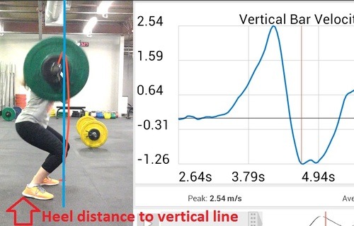 BarSense — Squat clean bar Trajectory and Speed Graph