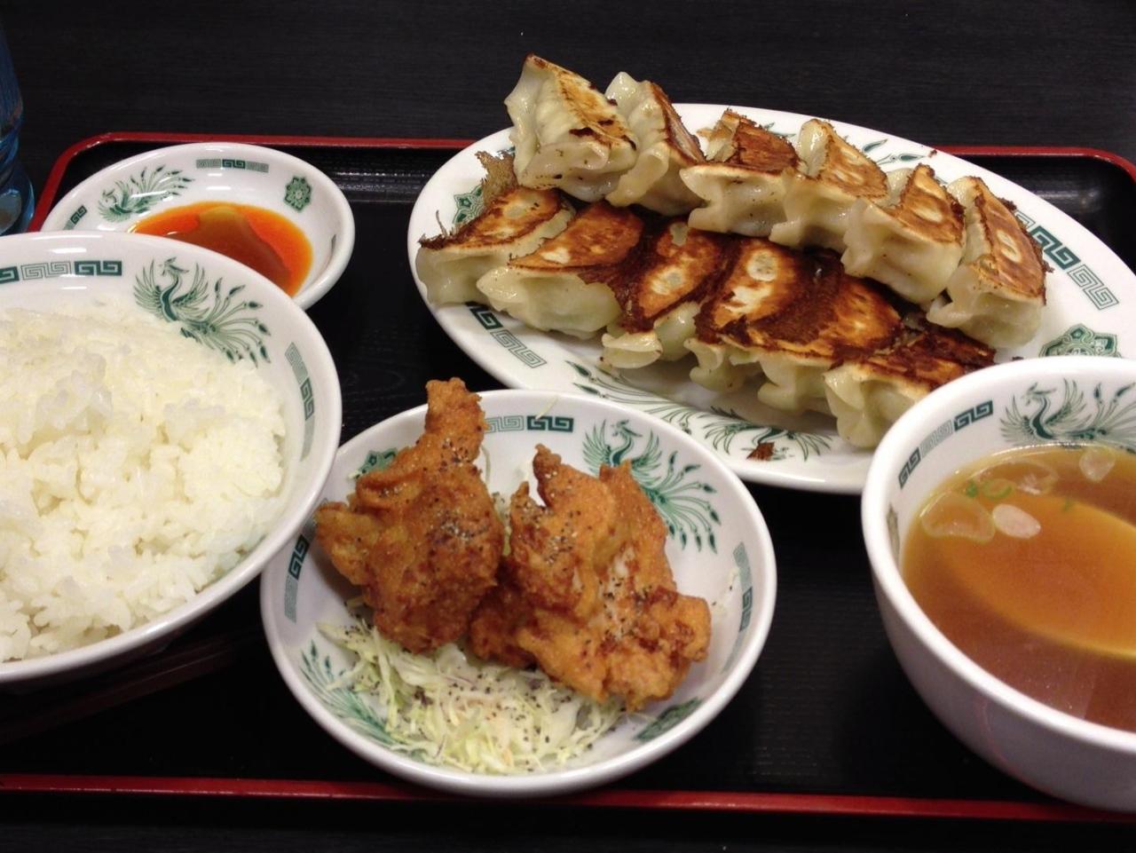 omame:  【食】（日高屋）久々にW餃子定食と唐揚げ定食（＾皿＾）