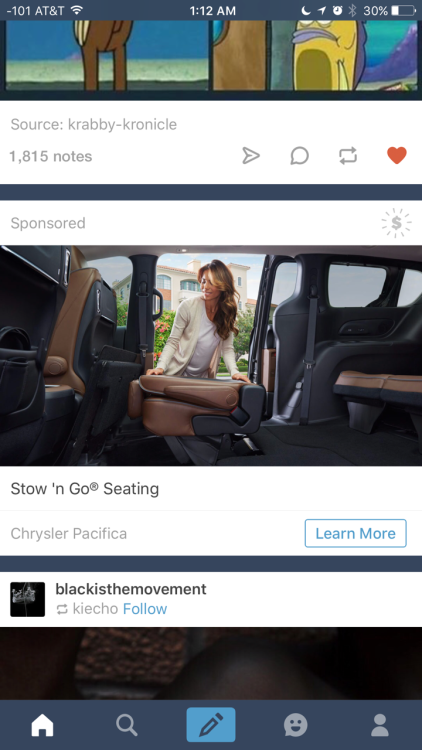 I reblogged that Killer Mike post and spoke on my “dad truck” and since then these two sponsored ads been on my dash. Funny thing is, that’s the exact Buick I own. They spying on us like shit.