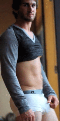 jimmyboi1981:  undie-fan-99:  Adjusting his bulge in his white trunks Jimmyboi1981: