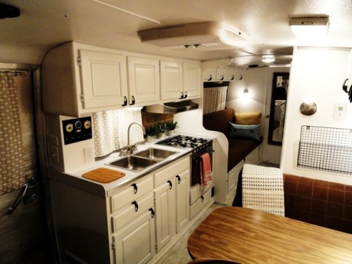 tiny-house-town:A 1975 Travco that’s been updated for full-time and off-grid living