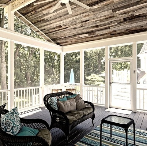 Backyard Porch DC Metro Sized Back Porch Idea In The Beach Style