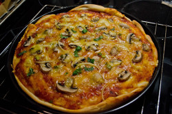 veganpizzafuckyeah:  reblogged from dnknhlft:  we had pizza yesterday. it was the best selfmade pizza i’ve ever had.  Liquid gold, Jerry!  Yummmm