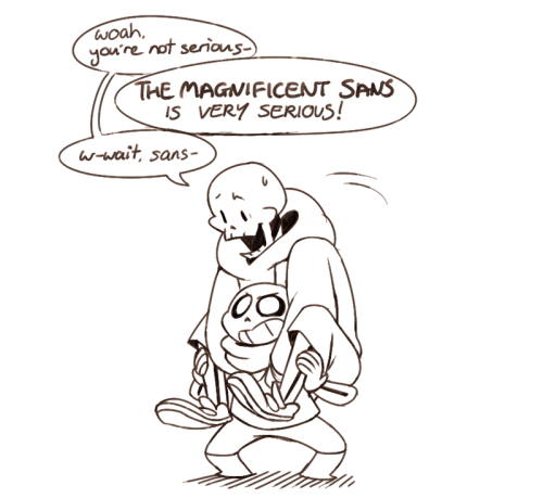 min-play:  Sans, no.I headcanon Underswap Sans to actually be pretty tough. He’s just too much of a cinnamon roll to be dangerous. Maybe.Bonus: