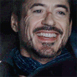 joshholloway: tony stark + smiling