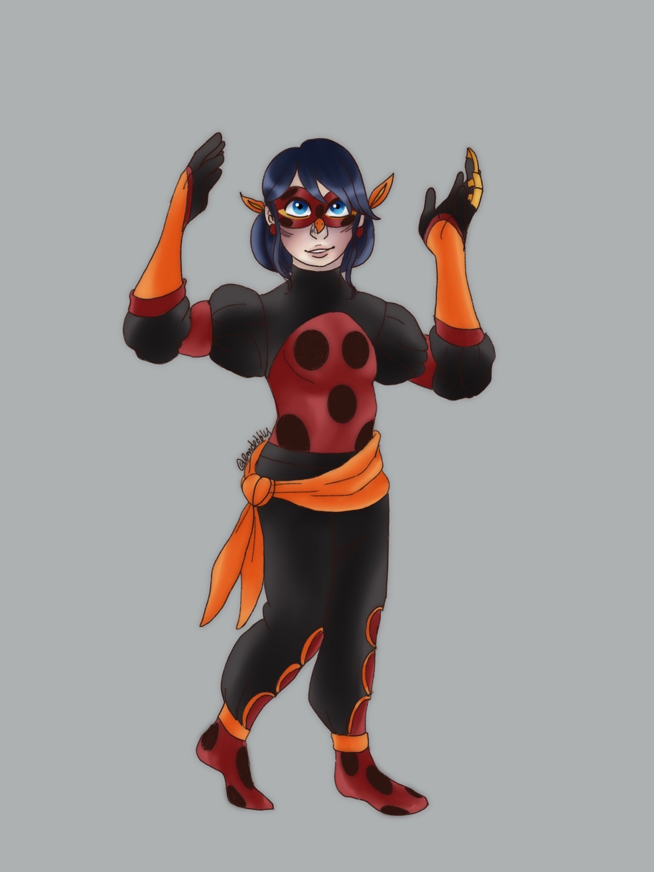 Ladybug with the rooster miraculous, I like the... - Art blog Of R0W
