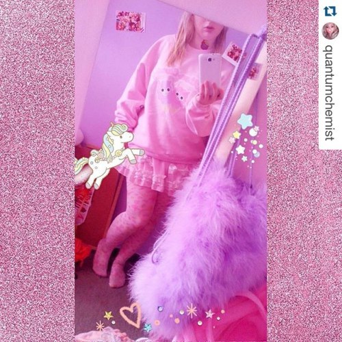 #Repost @quantumchemist looking super cute in her cotton candy alpaca jumper  ・・・ Cute jumper from @