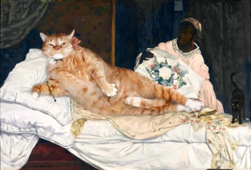 goodinthestacks: archiemcphee: Russian artist Svetlana Petrova has an awesome marmalade cat named Za