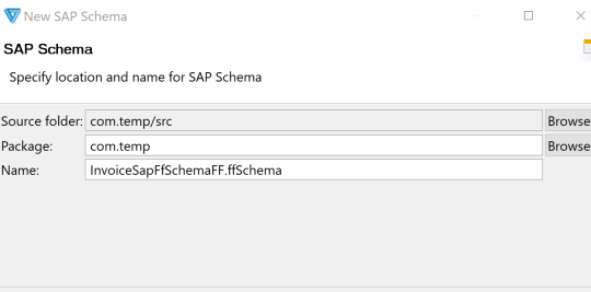 Save SAP schema in Cleo Clarify Project/Package 