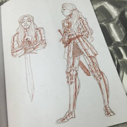 garretthawke: more doodles of my lady knight!!!!
