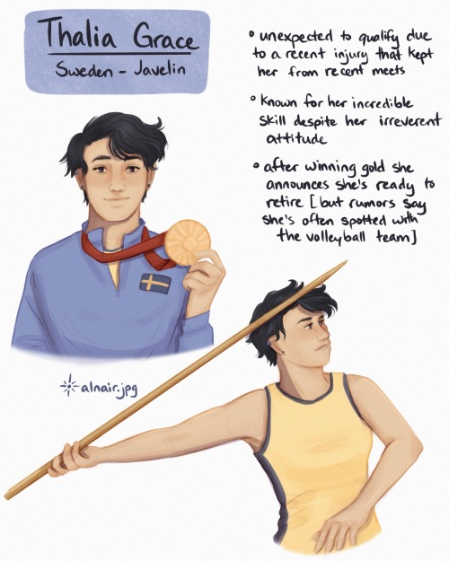 Up Next For Olympic AU Weve Got Thalia!! (Great Intuition @automaticcatsandwich :) )