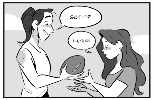 Here’s a lil excerpt of the gay football comic I’ve been working on with my friend Adina