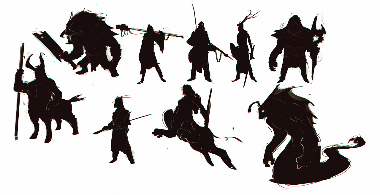 some various silhouettes.