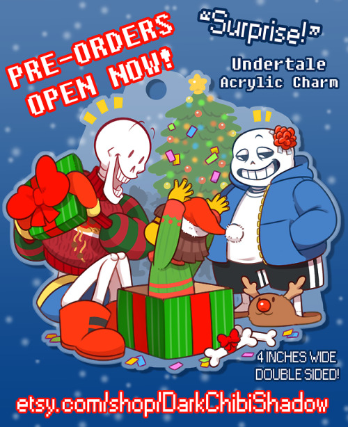 sfwdcs:   Just in time for the holidays here’s my new Undertale charm I’d like to get made! H-How lo