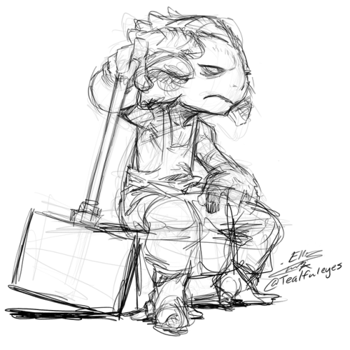 tealfuleyes: Some break time doodles of my Asura characters from Guild Wars 2 between projects today