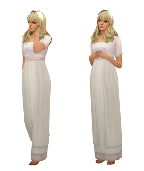 TS4 Cottagecore Vintage Sleepwear Lookbook Skin 1, 2, 3 / Hair / Eyebrows / Eyes / Nosemask Clothing