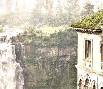 Waterfall View, Cundinamarca, Colombia. 