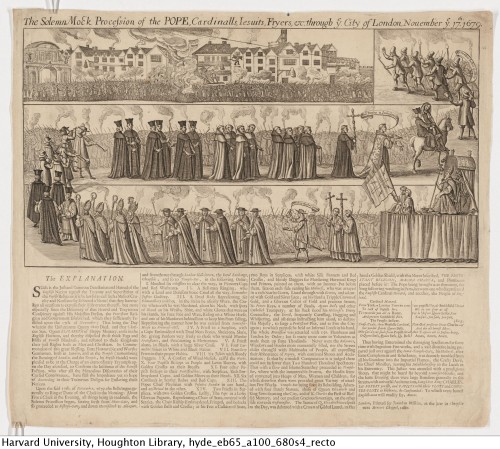 The solemn mock procession of the Pope Cardinalls Jesuits fryers &amp;c: through the citty of Lo