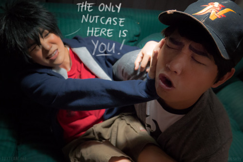 amgodfrey88:  behindinfinity:  We like to think that something like this led to Tadashi programming allergy precautions into Baymax. (•–•) Big Hero 6Hiro and Tadashi cosplay by Jin (me) and Miguel | photos by Reskiy More of our BH6 photos: [✖] 
