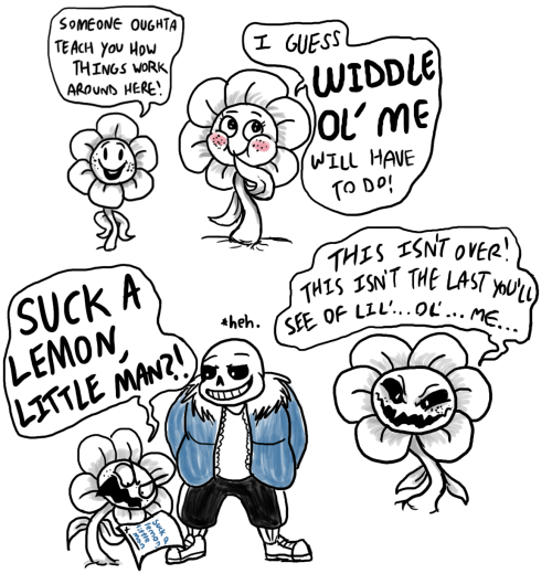 jagknoir:a few weeks ago “what if Flowey sounded like Lil Gideon??” popped in my head as a joke but 