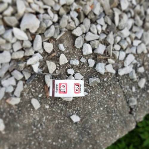 A Quik Trip Match Book Made It Past The Guard Rail To Perch On The Edge Of The Retaining Wall. #stuffinthestreet