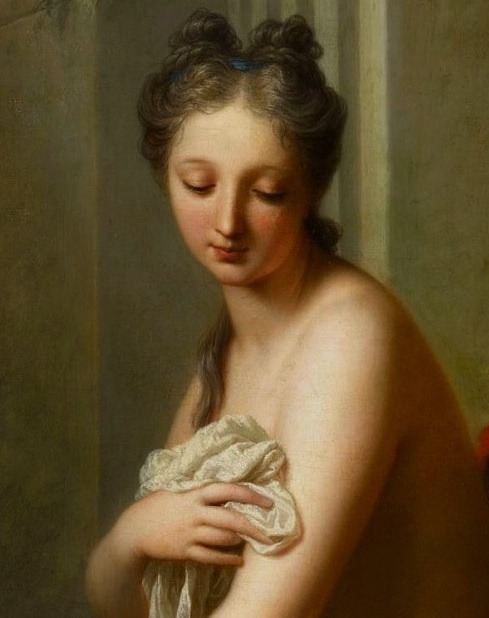 Jean-Baptiste Santerre - Suzanne au bain (détail) 1704