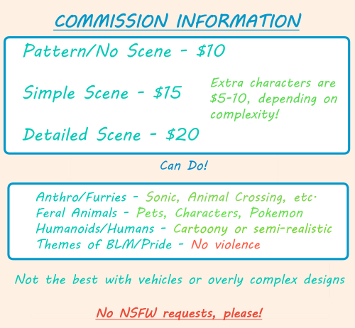 I’m doing charity commissions, the proceeds of which will go to Campaign Zero, a group whose goal is