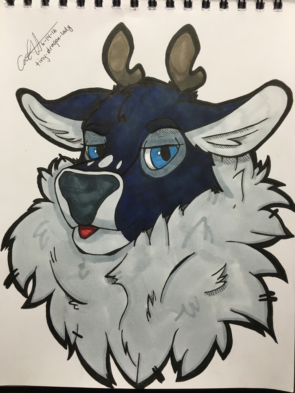 tiny-dragon-lady:  Some fan art for my favorite gay deer boy, Sven at @notsafeforhoofs