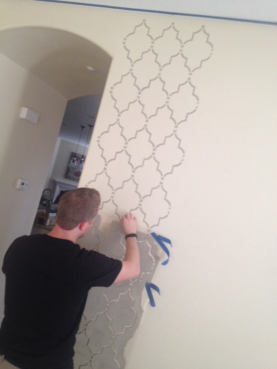 And so begins our new accent wall…