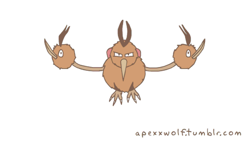apexxwolf:  How I imagine Dodrio uses HM02 Fly :D  