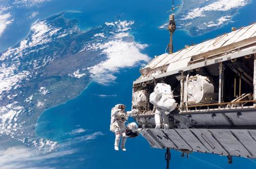 Just heading out for a walk&hellip;Captured on the 12th of December 2006, this image shows astronaut
